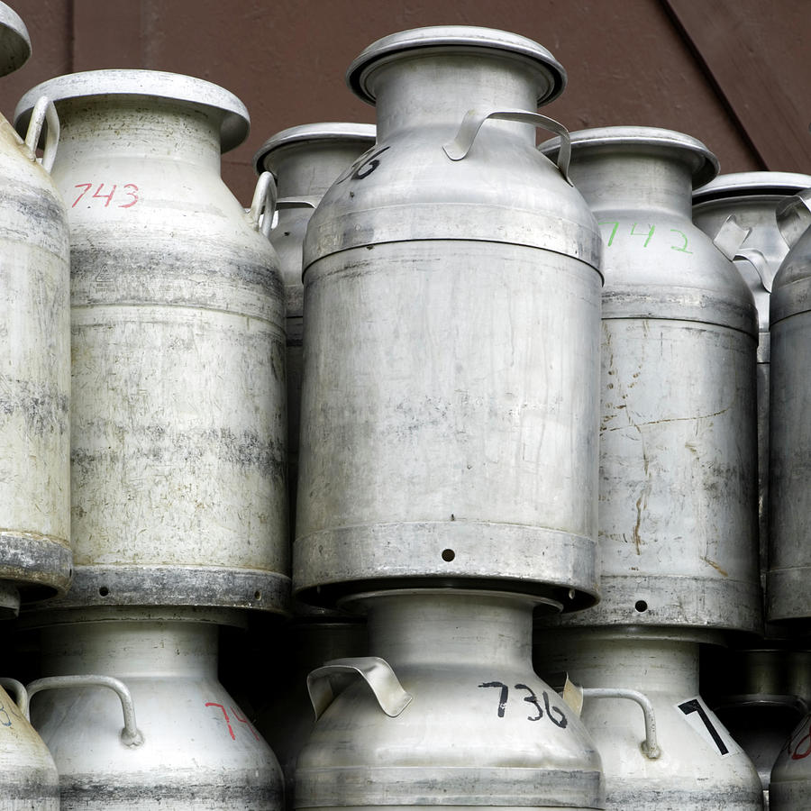 Commercial Old Fashion Milk Cans Photograph by Iris Richardson