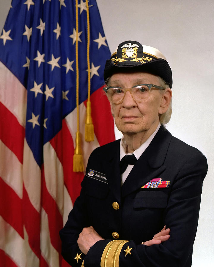 Commodore Grace Hopper Portrait - 1984 Photograph by War Is Hell Store