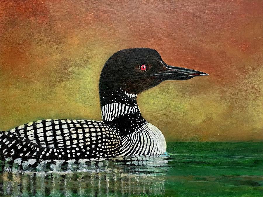 Common Loon Painting by Martin Howard - Fine Art America