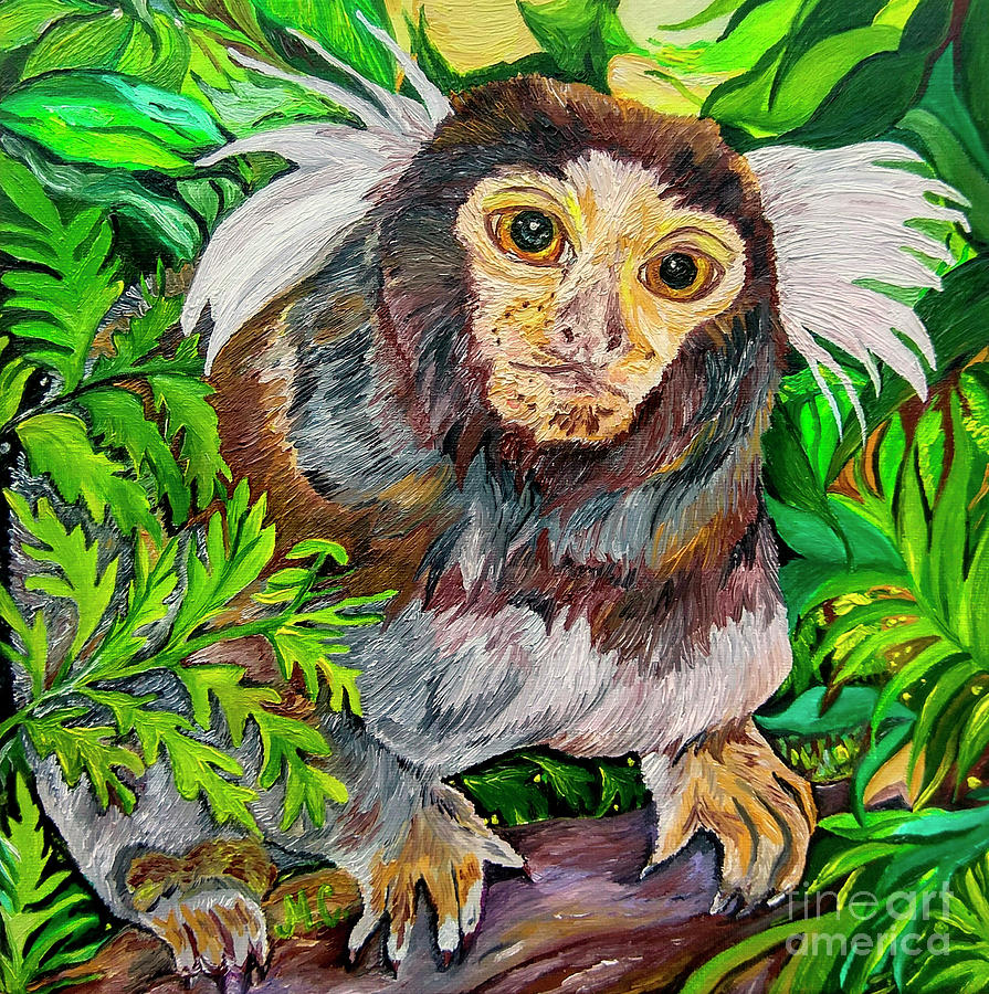 Common Marmoset Painting by Maria Sibireva - Fine Art America