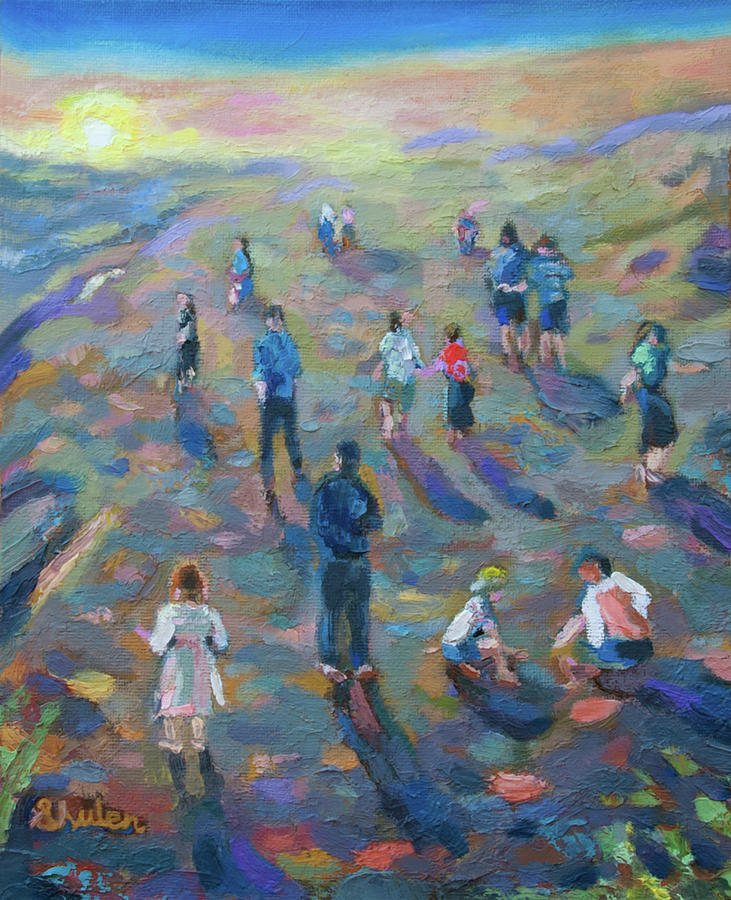 Communal Sunset Painting by Nancy Shuler