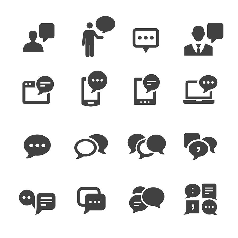 Communication and Speech Bubble Icons - Acme Series Drawing by -victor-
