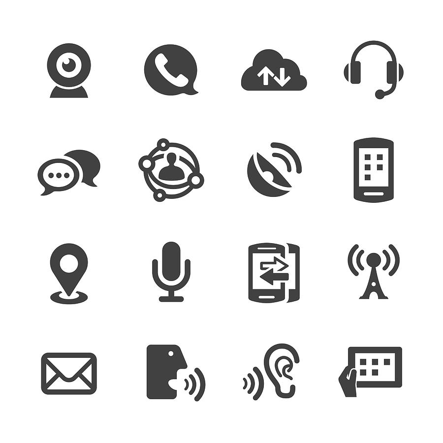 Communication Technology Icons - Acme Series Drawing by -victor-