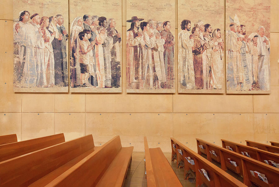 Communion of Saints - Cathedral of Our Lady of the Angels Los Angeles California Photograph by Ram Vasudev