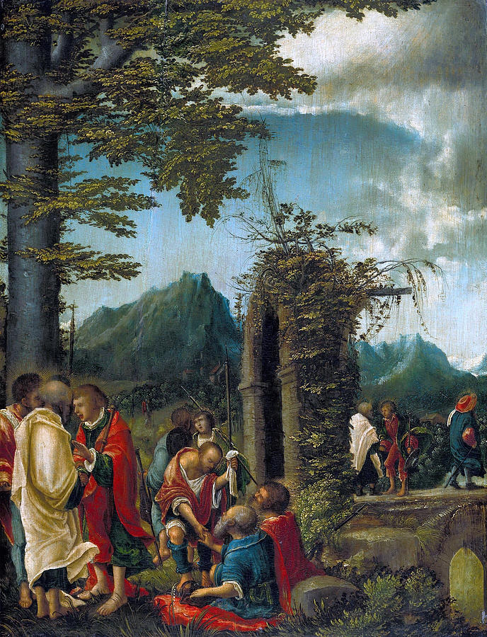 Communion of the Apostles Painting by Albrecht Altdorfer