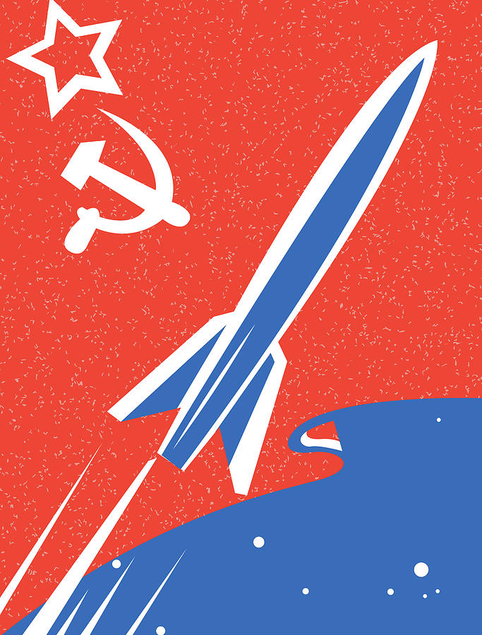 Communist Rocket Digital Art by Long Shot
