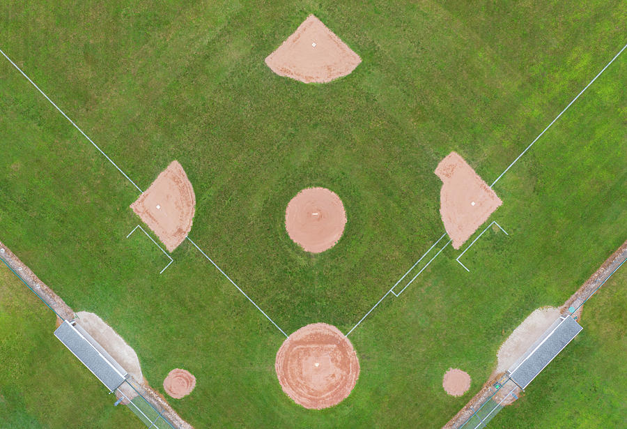 Community Baseball Field Via Drone Photograph