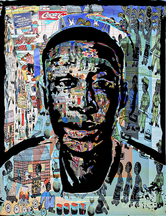 Comoros portrait photo mosaic collage wall art Digital Art by Christina ...