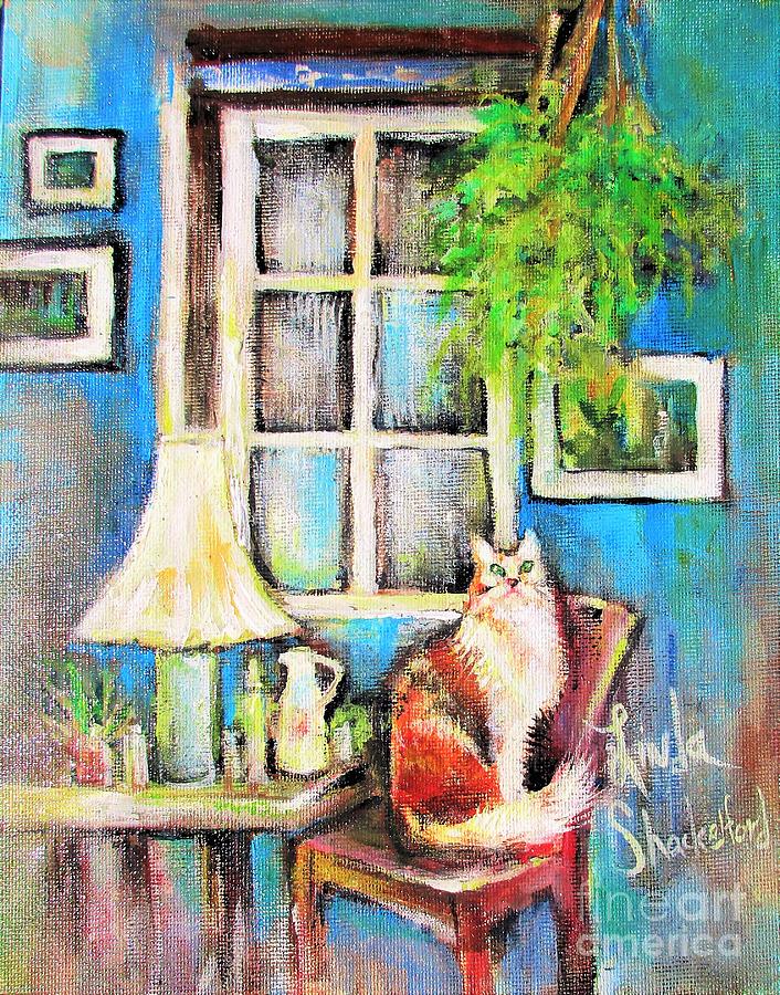 Companion Cat Painting by Linda Shackelford