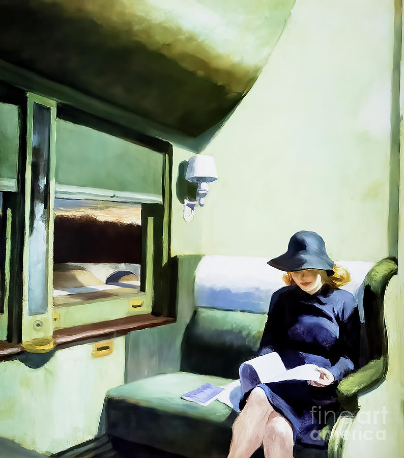 Compartment C Car 1938 Painting by Edward Hopper