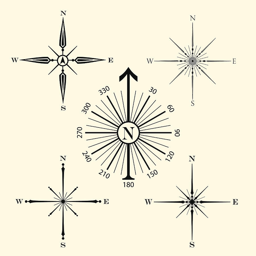 Compass roses Drawing by Phleum