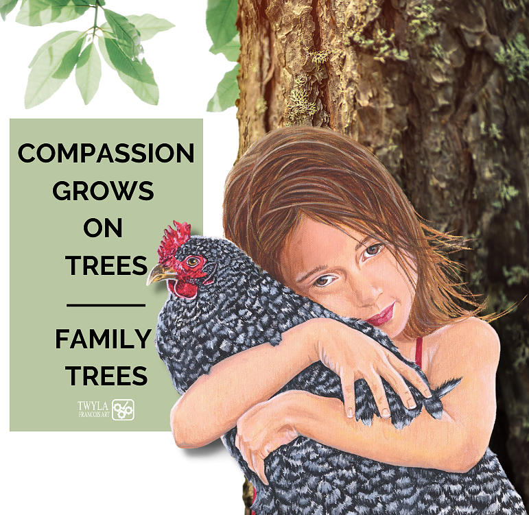 Compassion Grows on Family Trees Painting by Twyla Francois
