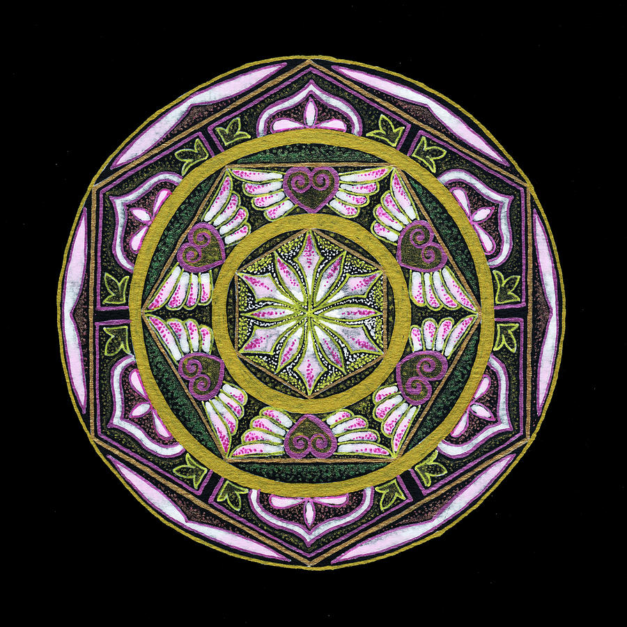 Geometric Mandala Painting - Compassion - fine art prints #2 by Keiko Katsuta
