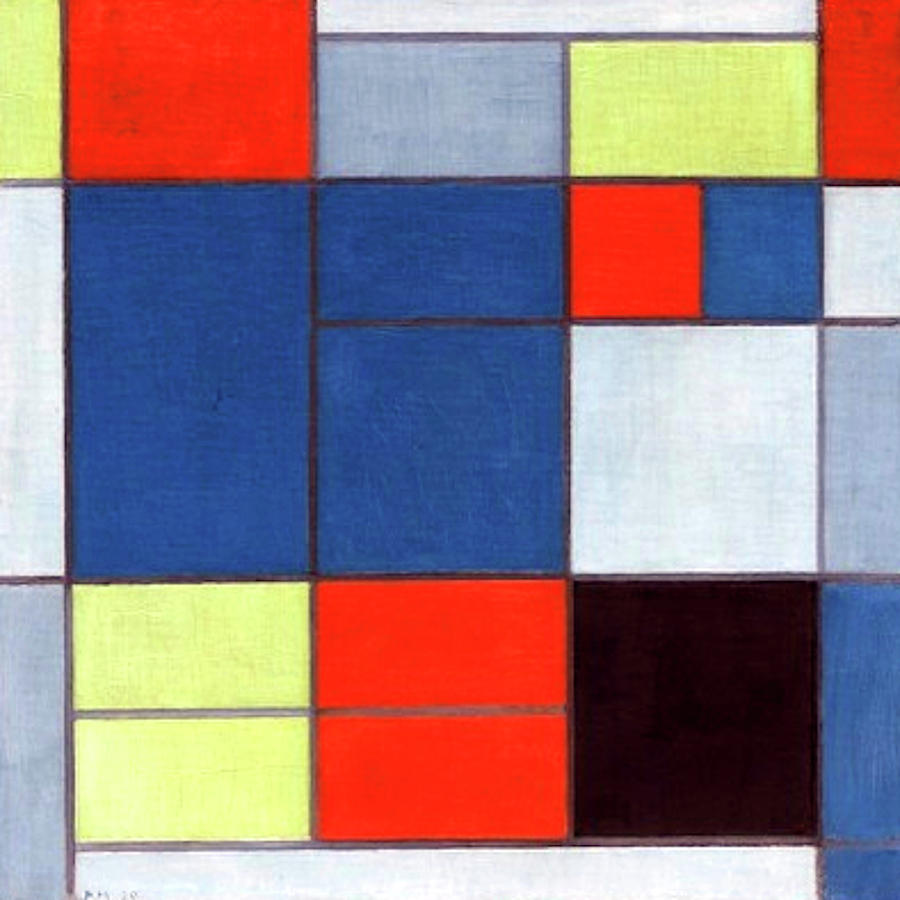 Composition C Painting by Piet Mondrian - Pixels