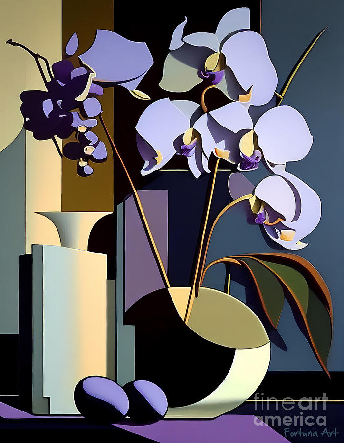 Composition in purple Digital Art by Dragica Micki Fortuna