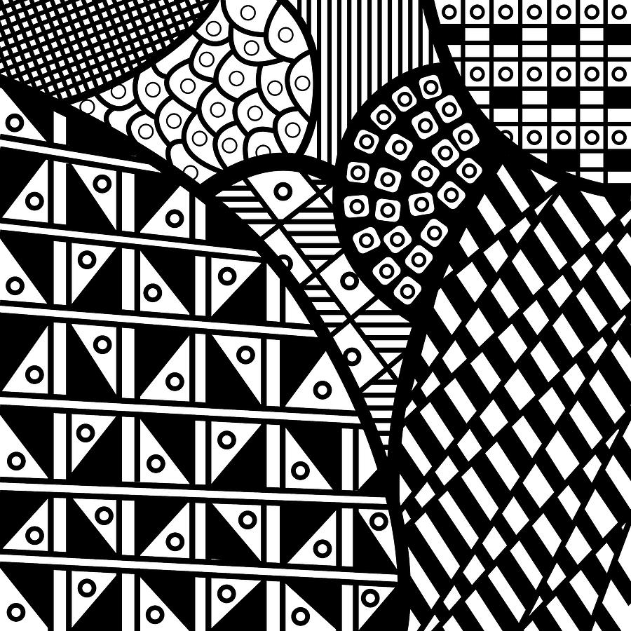 Composition of Patterns Digital Art by Lynn Hansen