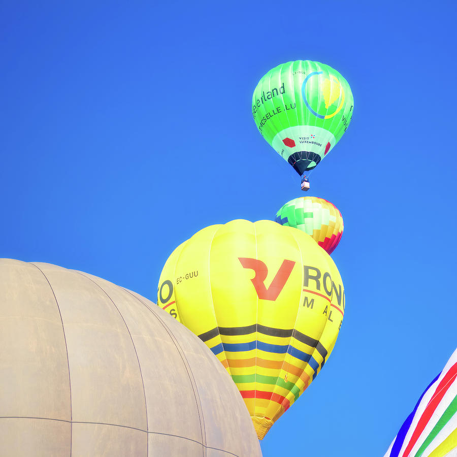 Composition with colored hot air balloons - 2 Photograph by Jordi Carrio Jamila