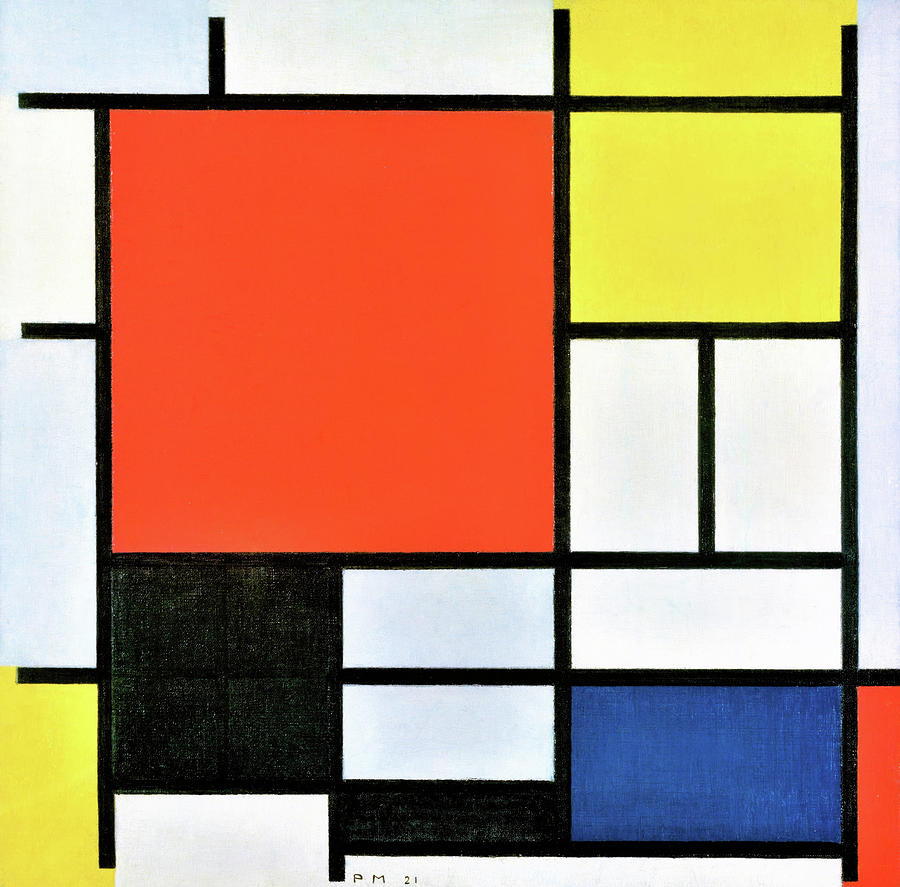 Composition with Red, Yellow, Blue, and Black - Digital Remastered Edition Painting by Piet Mondrian