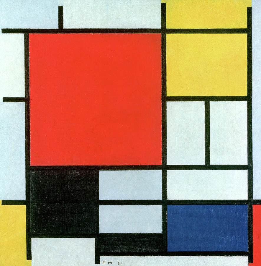 Composition With Red Yellow Blue And Black Painting By Piet Mondrian ...