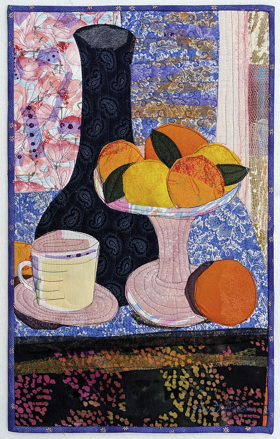 Compote Apples and Oranges after Matisse Tapestry - Textile by Martha Ressler