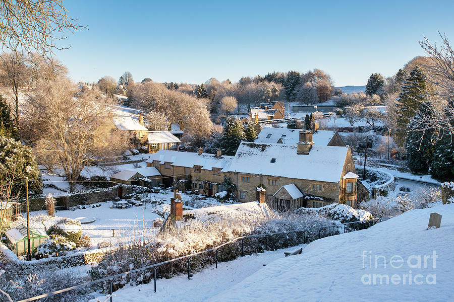Compton Abdale in the Snow Photograph by Tim Gainey