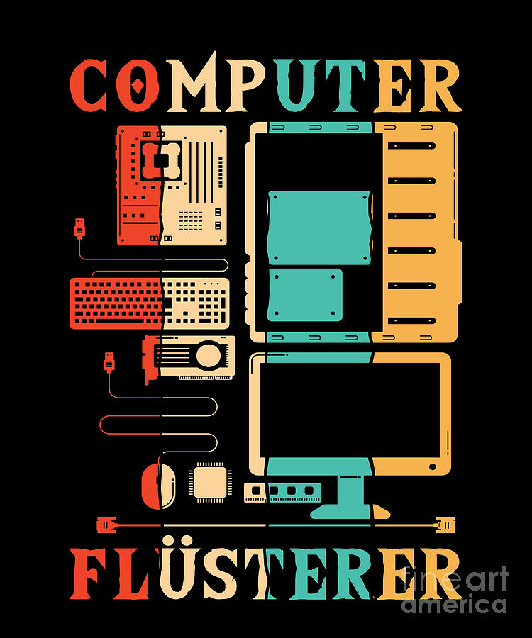 Computer Fluesterer Sysadmin Admin Administrator Digital Art by ...
