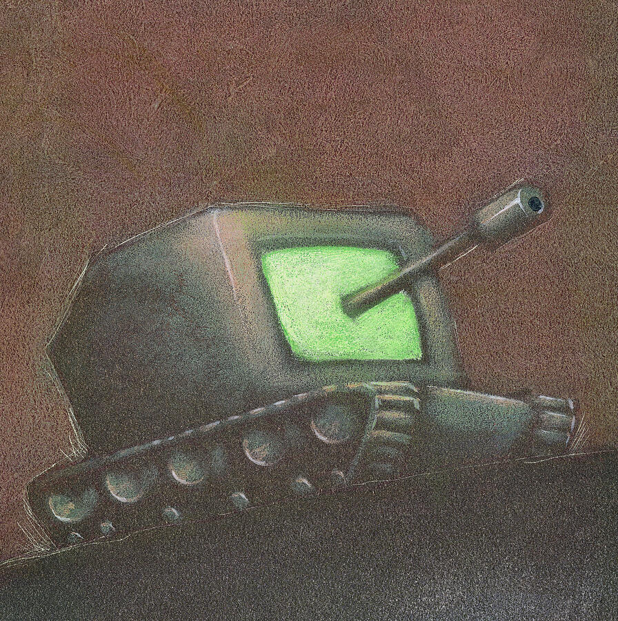 Computerized Tank Drawing by Tim Teebken