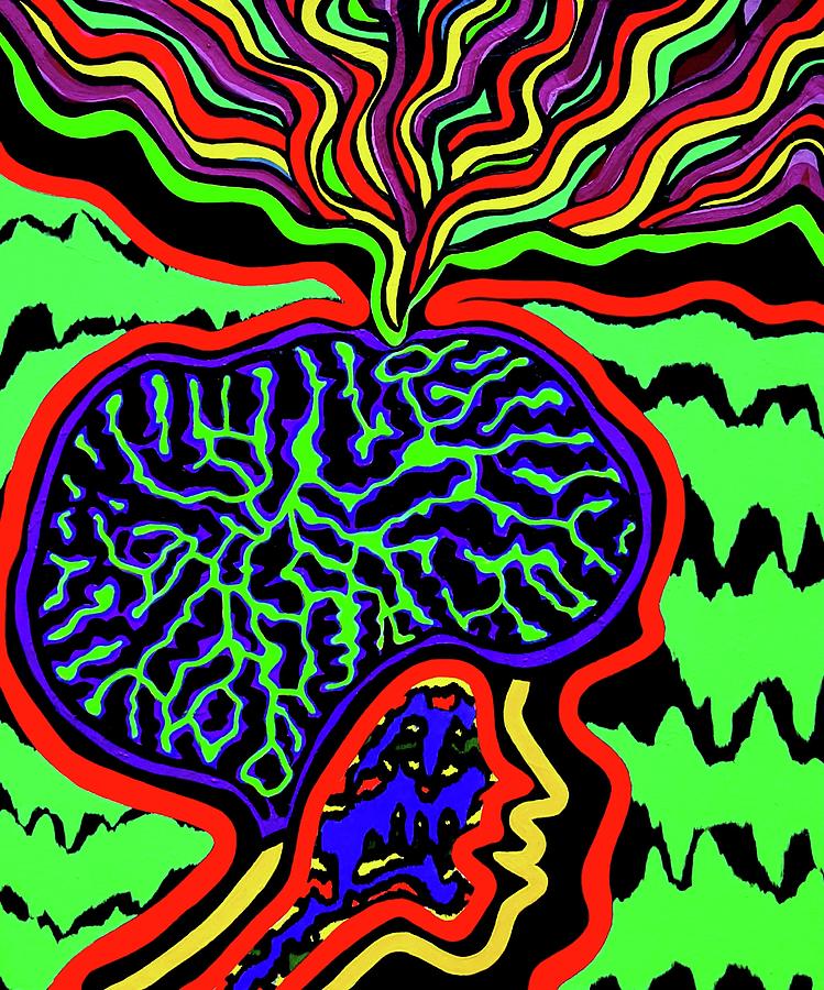 Brain Painting - Computing  ... Downloading  ... Imprinting  by LaToya Cole