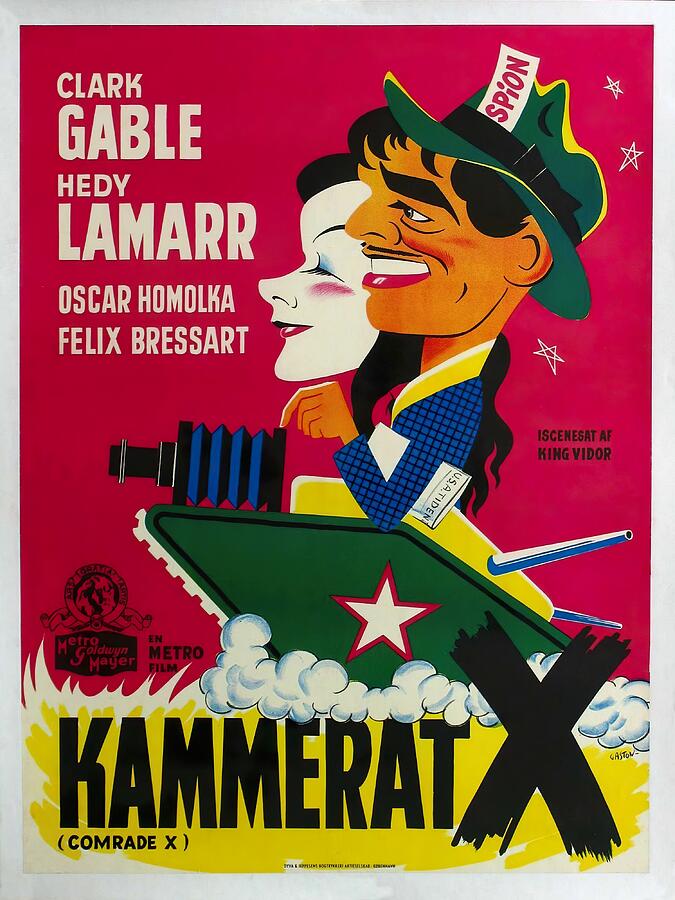 Comrade Mixed Media - Comrade X, with Clark Gable and Hedy Lamarr, 1940 -2 by Stars on Art Comrade Mixed Media - Comrade X, with Clark Gable and Hedy Lamarr, 1940 -2 by Stars on Art