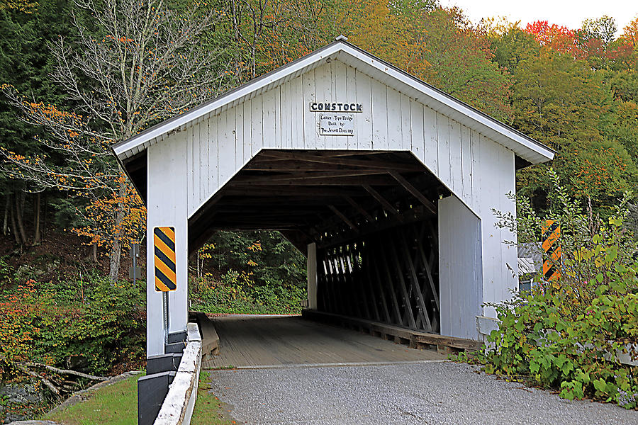 Comstock Covered Bridge, Vermont Photograph by Richard Krebs