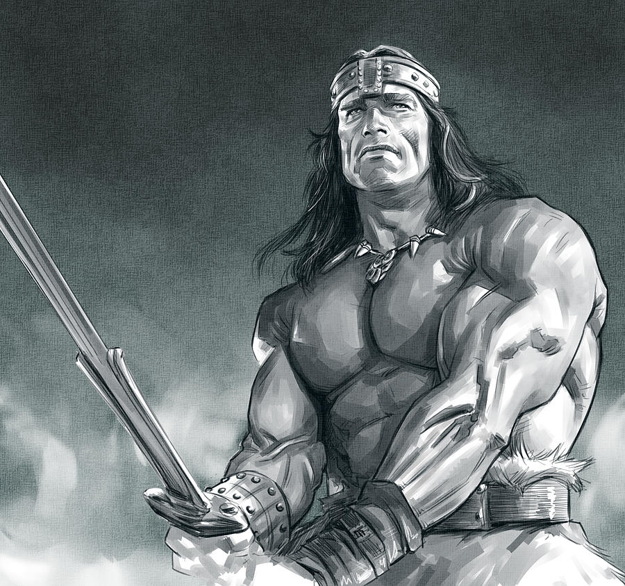 conan the barbarian comic black and white