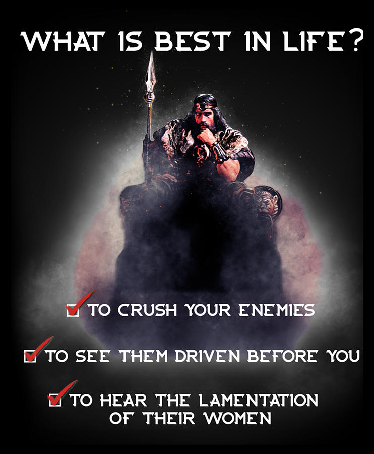 Conan what is best in life photograph by devyn pfannerstill pixels