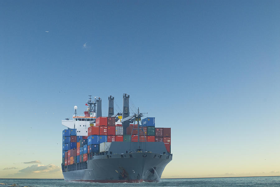 Conatiner Ship At Sea Photograph by Chris Sattlberger Conatiner Ship At Sea Photograph by Chris Sattlberger