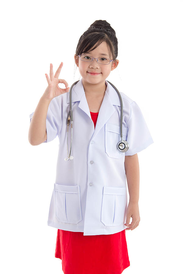 Concept Portrait of future doctor showing ok sign Photograph by Anurakpong