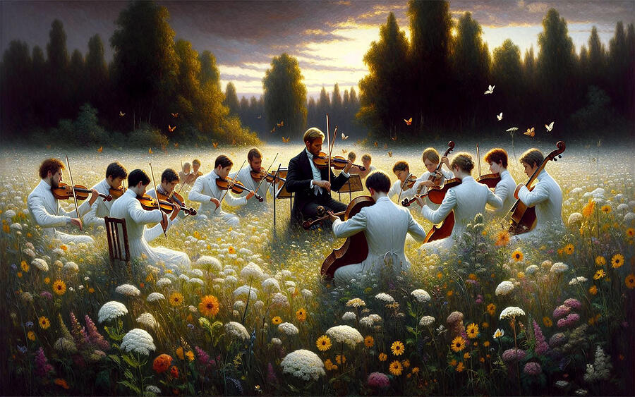 Musician Photograph - Concerto in a Field by Bill Cannon