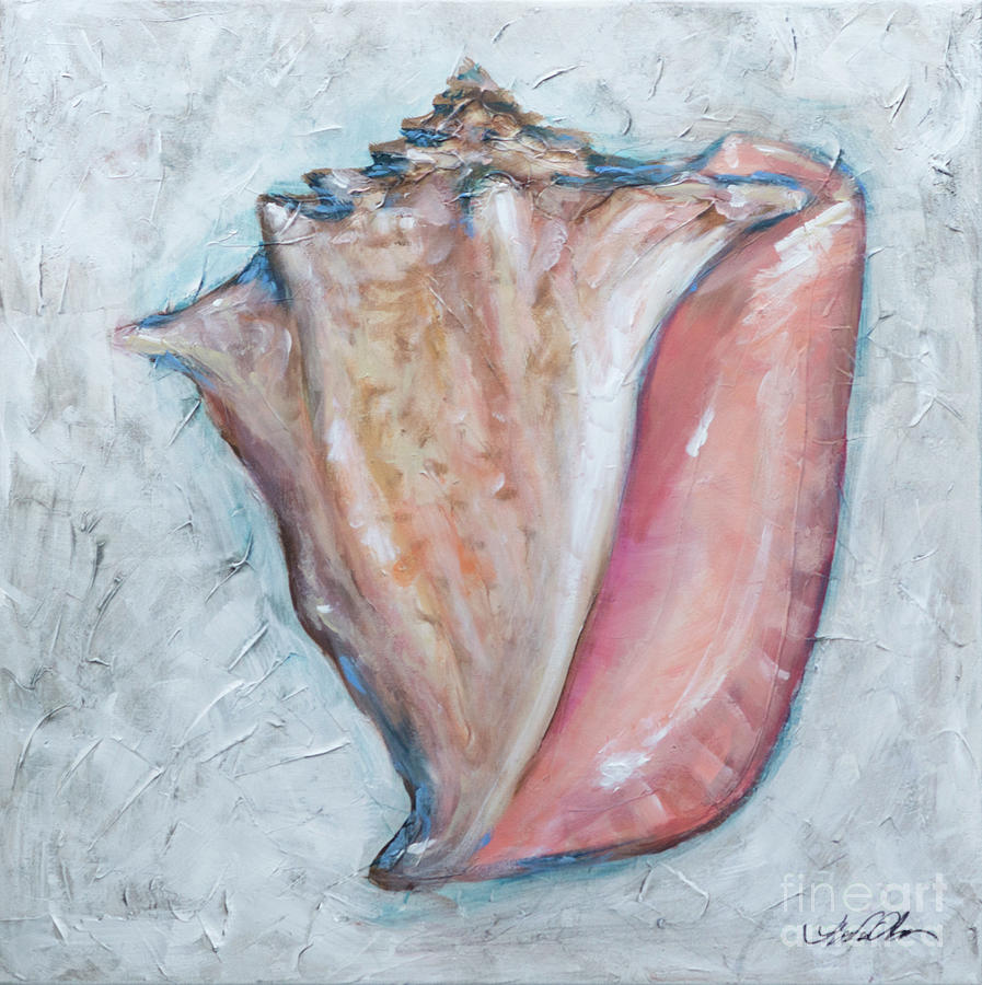 Conch Shell Painting by Linda Olsen