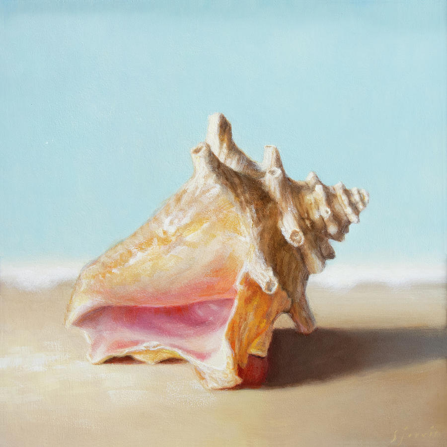 Shell Painting - Conch by Susan N Jarvis