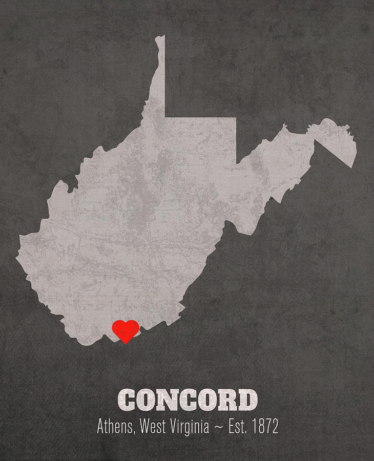 Concord University Athens West Virginia Founded Date Heart Map Mixed
