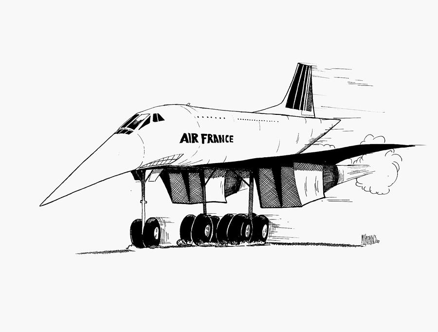 Concorde SST Drawing by Michael Hopkins