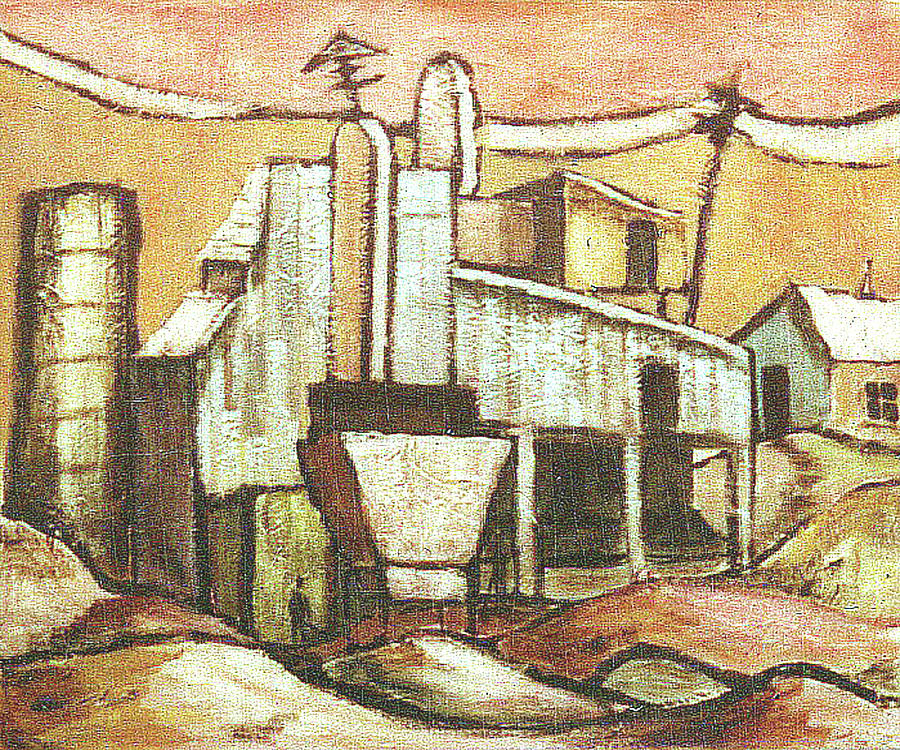 Concrete Plant Painting by Sam Sidders