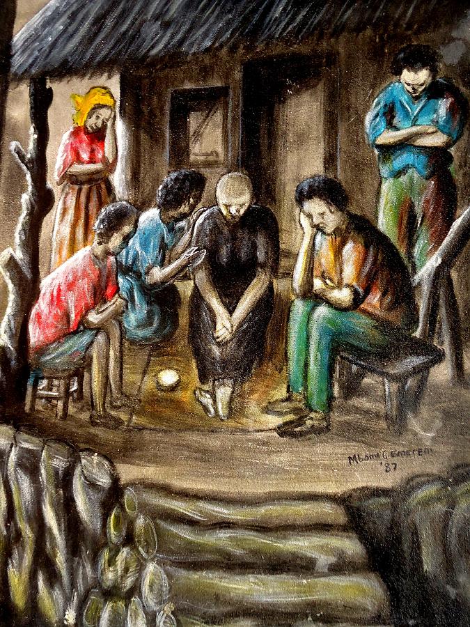 Condolence Visit Painting by Mbonu Emerem - Fine Art America