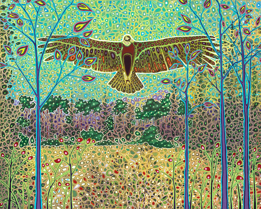 Messenger from Hanan Pacha Painting by Karen Williams-Brusubardis