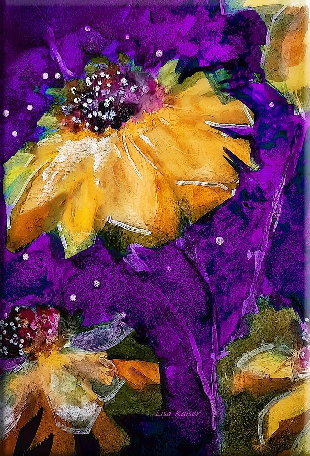 Cone Flower Fun Painting by Lisa Kaiser