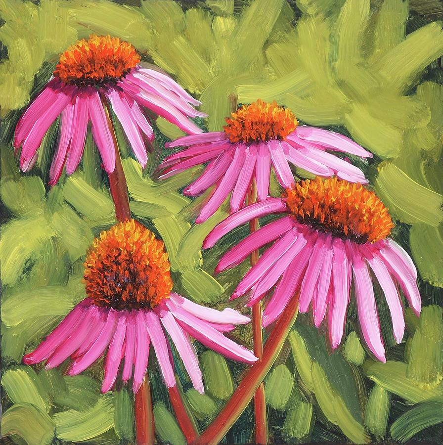 Cone Flowers Painting by Kevin Hughes