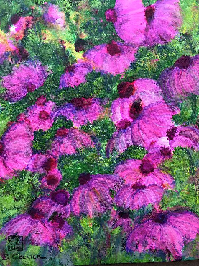 Coneflower Ballet Painting by Sandy Collier