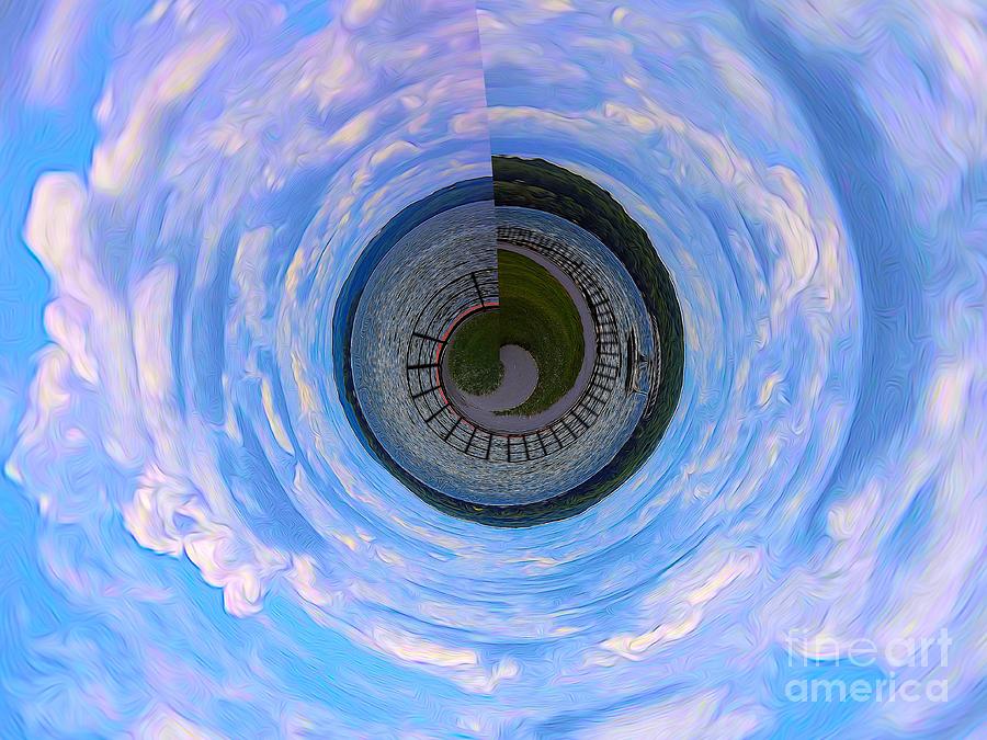 Conesus Lake Finger Lake Abstract Little Planet Effect Photograph by Rose Santuci-Sofranko