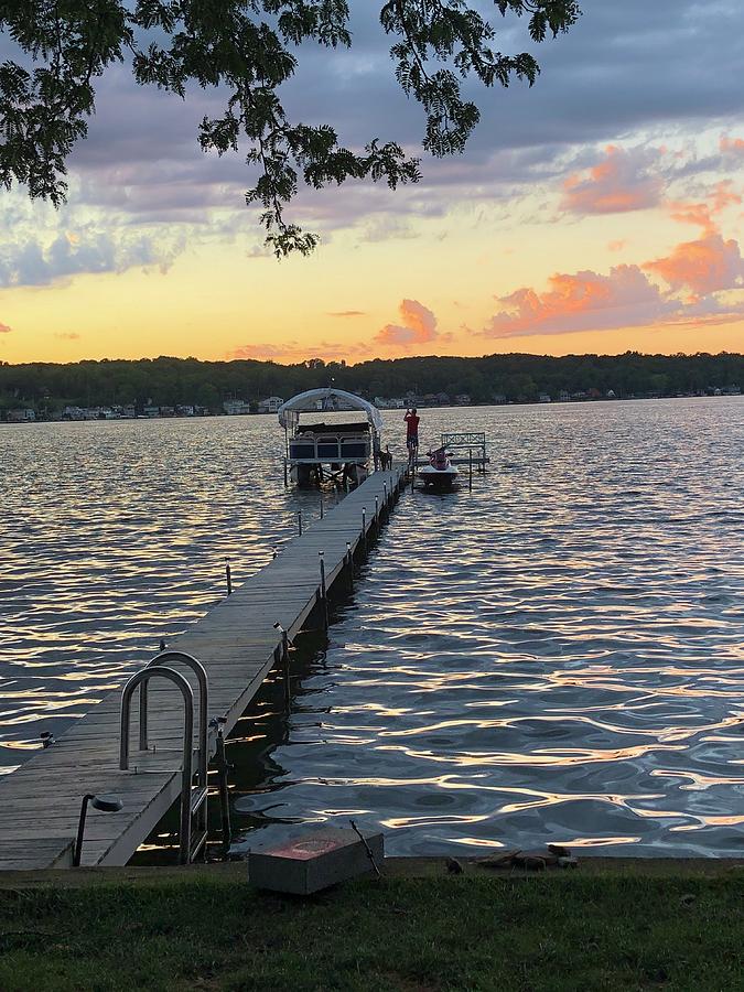 Conesus Lake Sunset Photograph by Paul Chandler Fine Art America