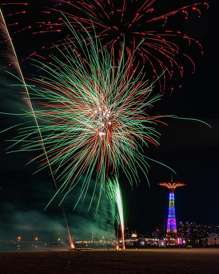 More Coney Island fireworks Photograph by Elliot Franco Pixels