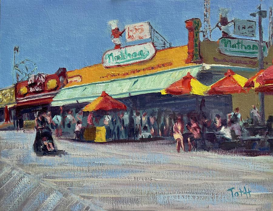 Coney Island Painting by Laura Toth