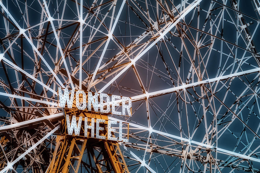 Coney Island Wonder Wheel Infrared Photograph